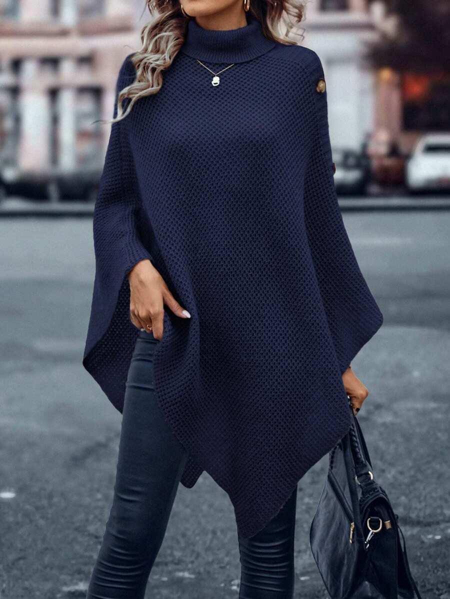 granatowy sweter narzutka