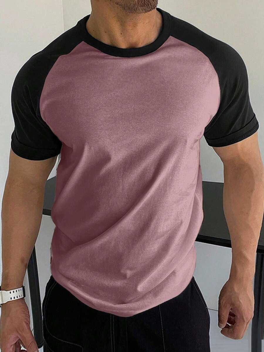 T-SHIRT MĘSKI BAWEŁNIANY REGULARNY Z OKRĄGŁYM DEKOLTEM
