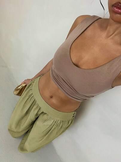 ZIELONE SPODNIE CASUAL