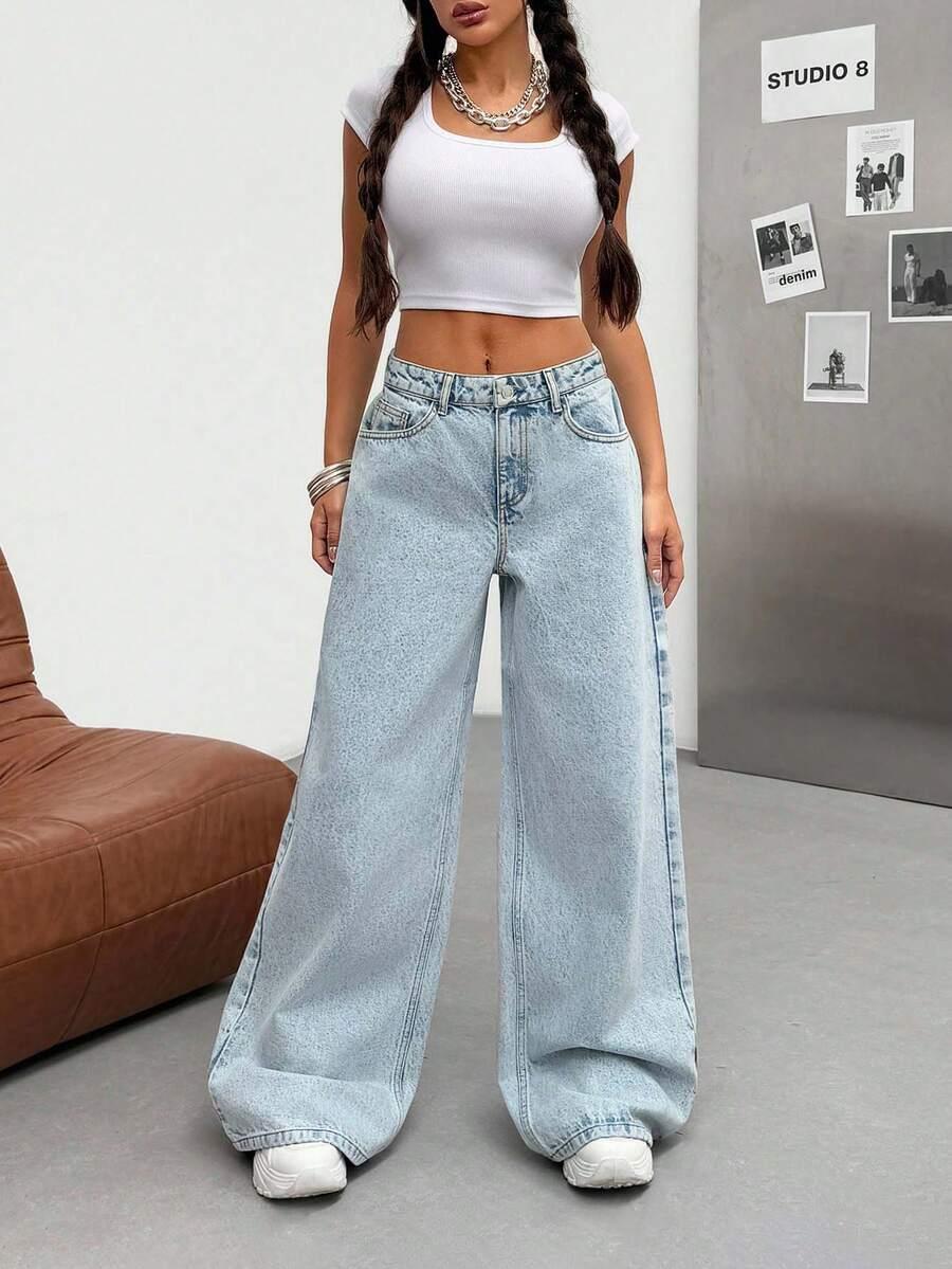 NIEBIESKIE SPODNIE JEANS