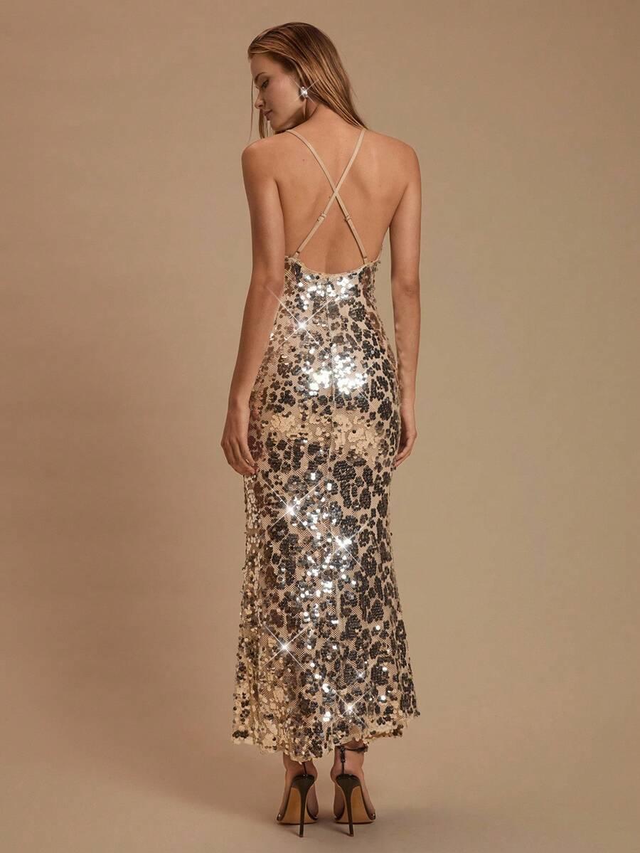 maxi sukienka na ramiączkach v-neck 