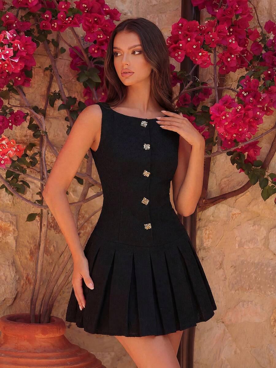 czarna mini sukienka
