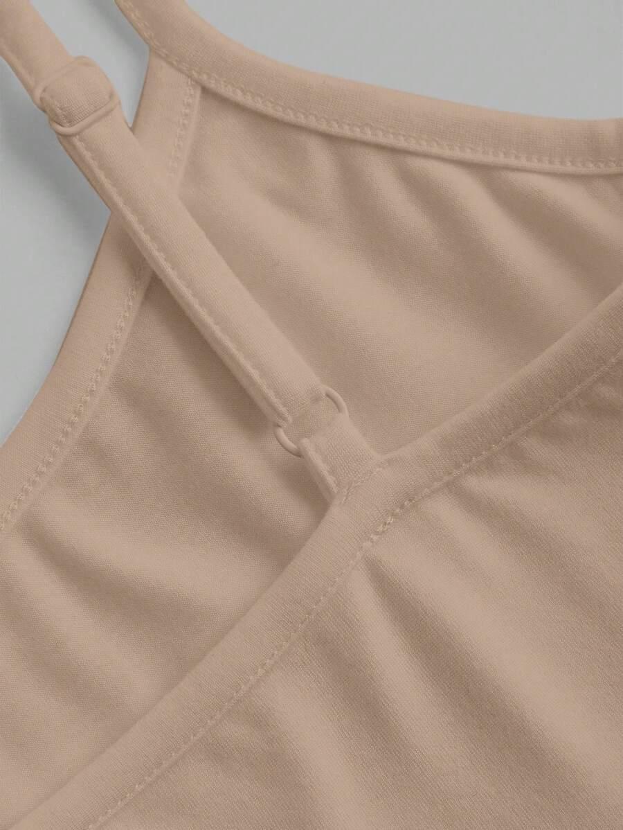 BEŻOWY CROP TOP NA RAMIĄCZKACH
