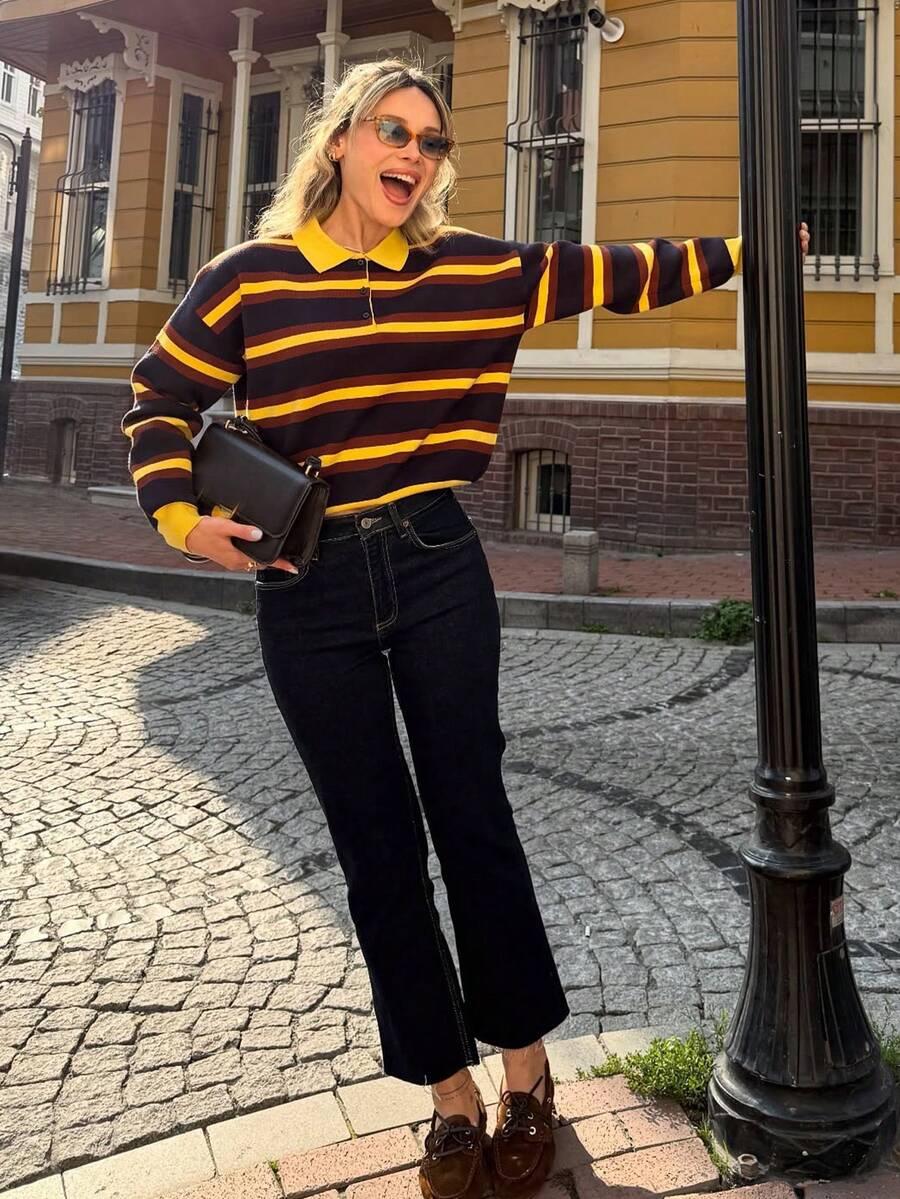 SWETER DŁUGI RĘKAW WZÓR 