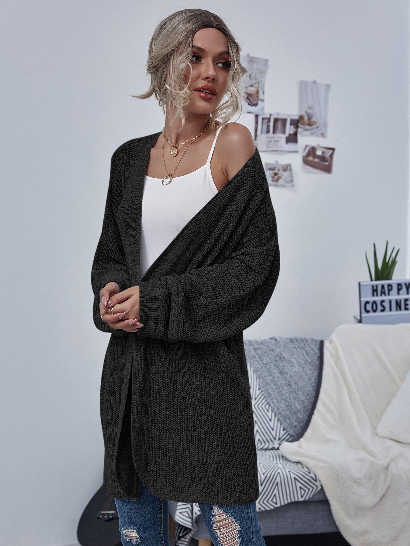 CZARNY SWETER NARZUTKA