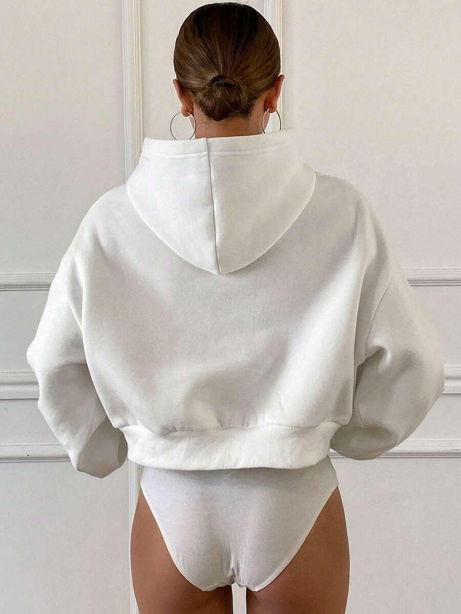 BIAŁA BLUZA KAPTUR