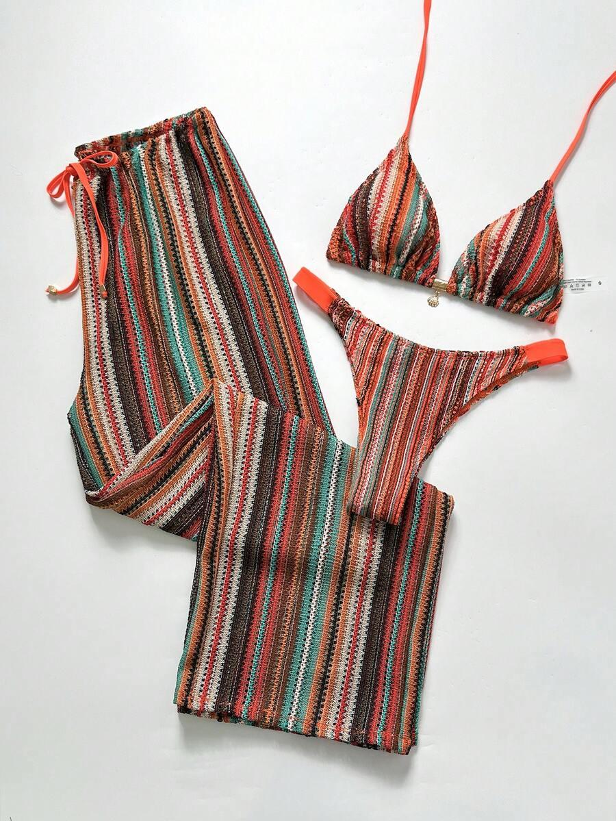 KOMPLET BIKINI ZE SPODNIAMI PLAŻOWYMI