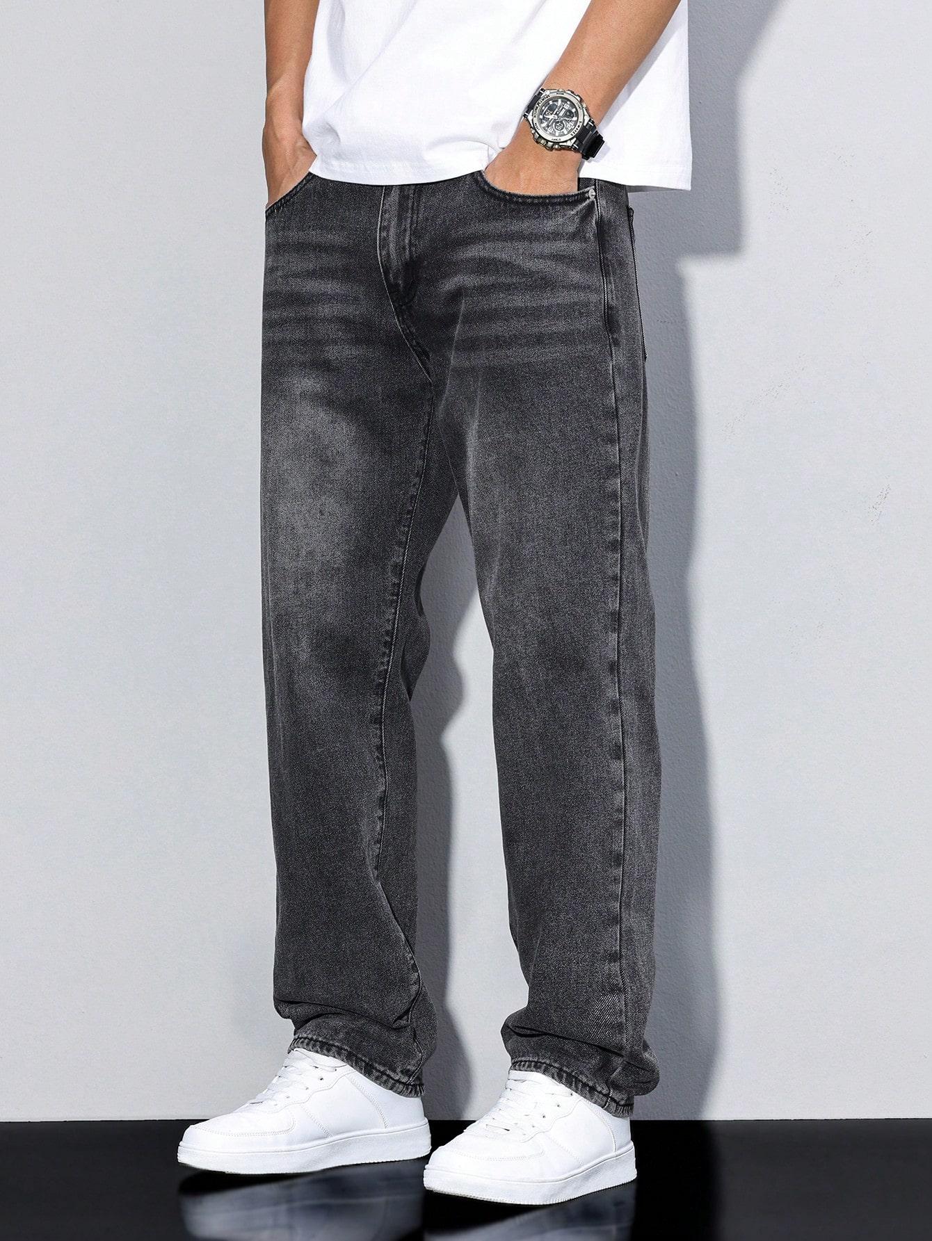 szare spodnie jeans kieszenie