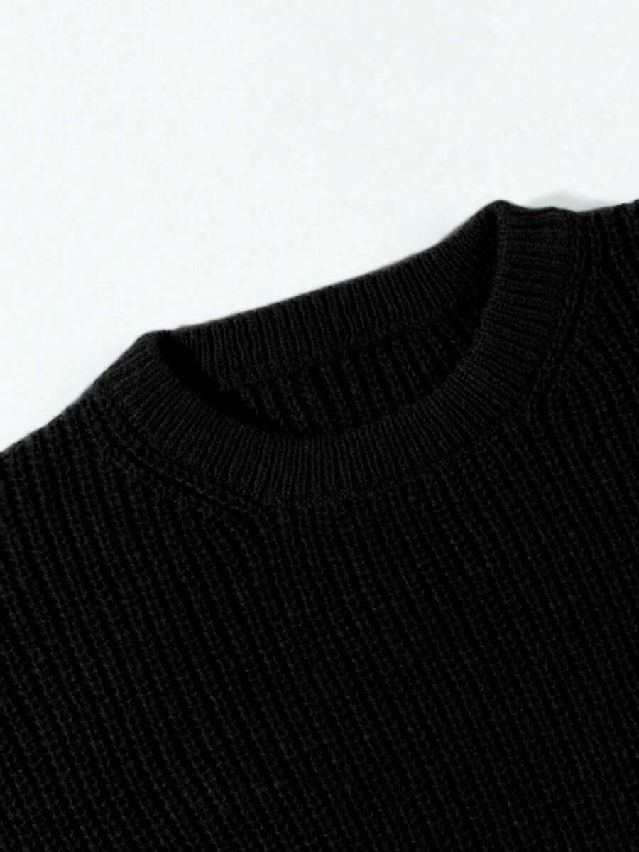 CZARNY SWETER DZIANINA