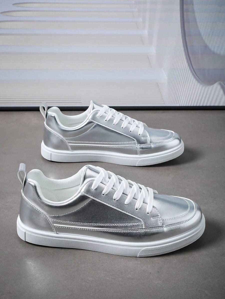 srebrne buty sportowe