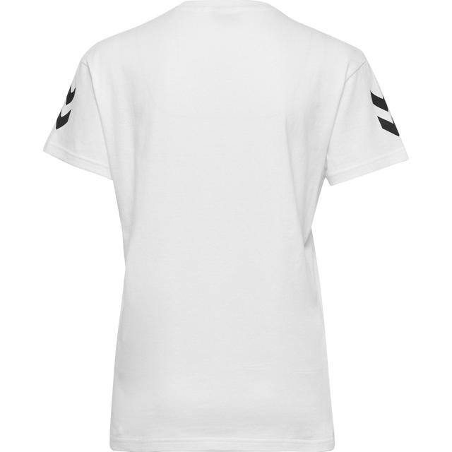 biały klasyczny t-shirt logo kontrast