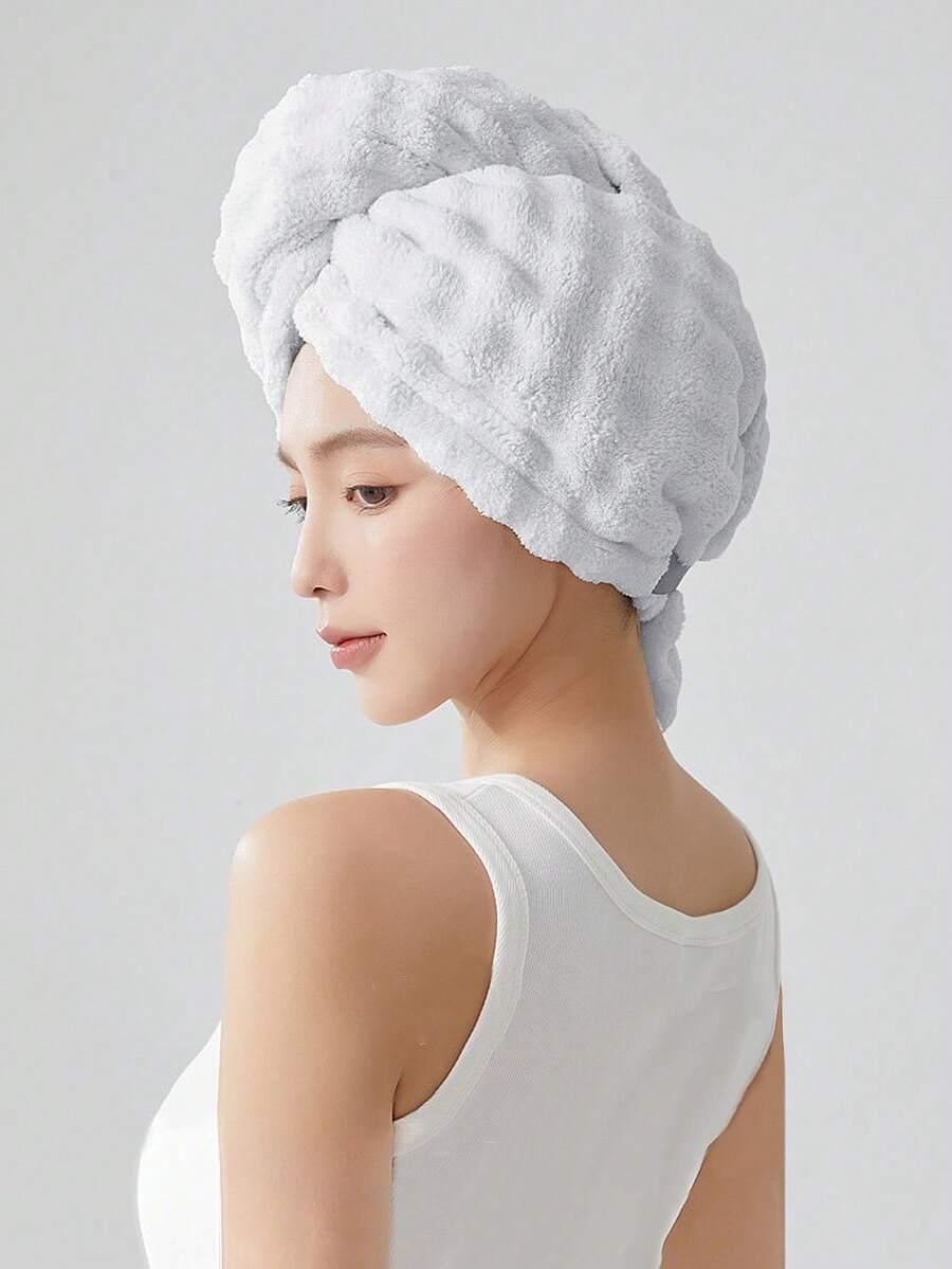szary turban do włosów