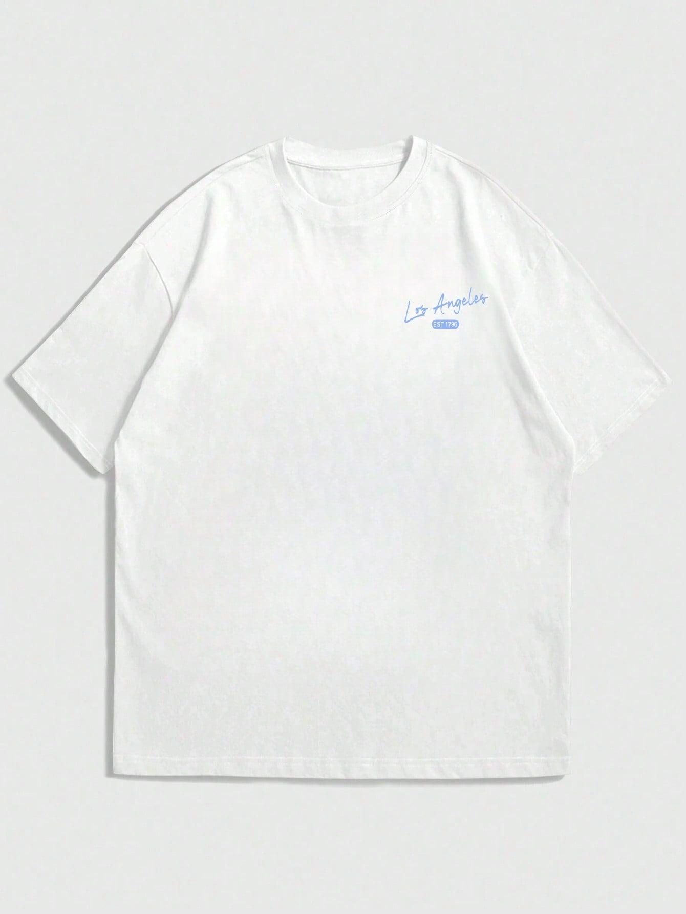 biały t-shirt wzór