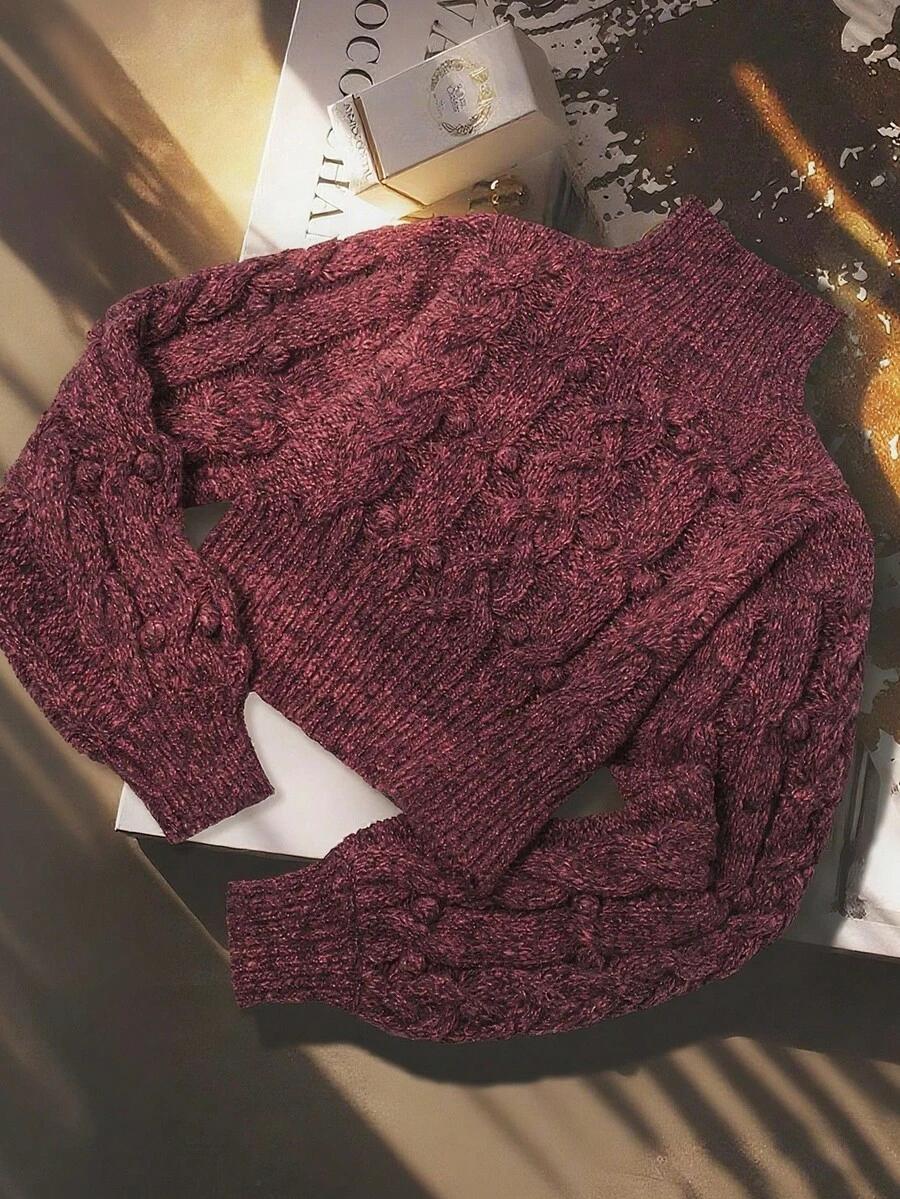 KRÓTKI SWETER DAMSKI Z GOLFEM