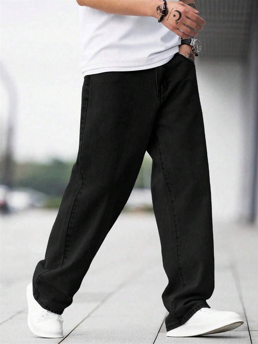 CZARNE SPODNIE JEANS