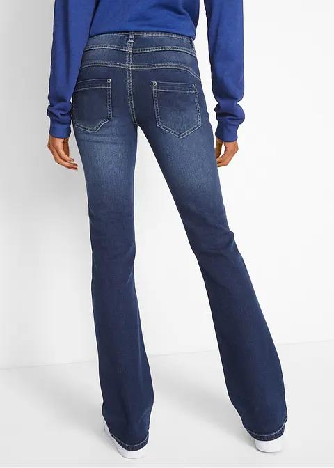 JEANSY DAMSKIE FLARE REGULAR BAWEŁNA DŁUGA NOGAWKA