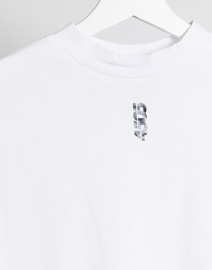 BIAŁY T-SHIRT OKRĄGŁY DEKOLT