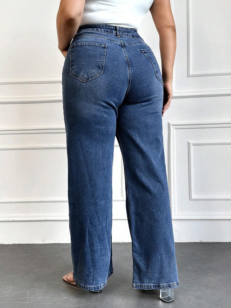 granatowe spodnie jeans 