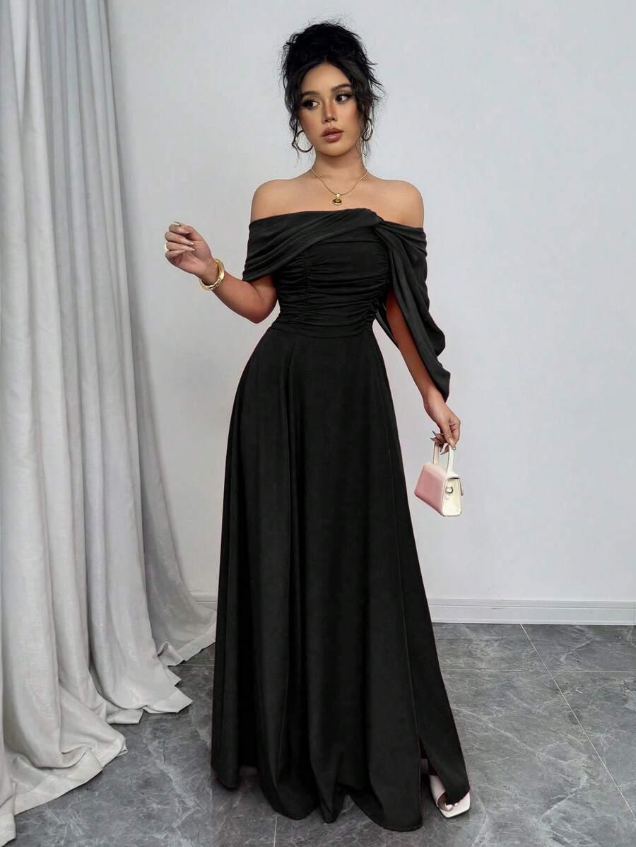 CZARNA MAXI SUKIENKA