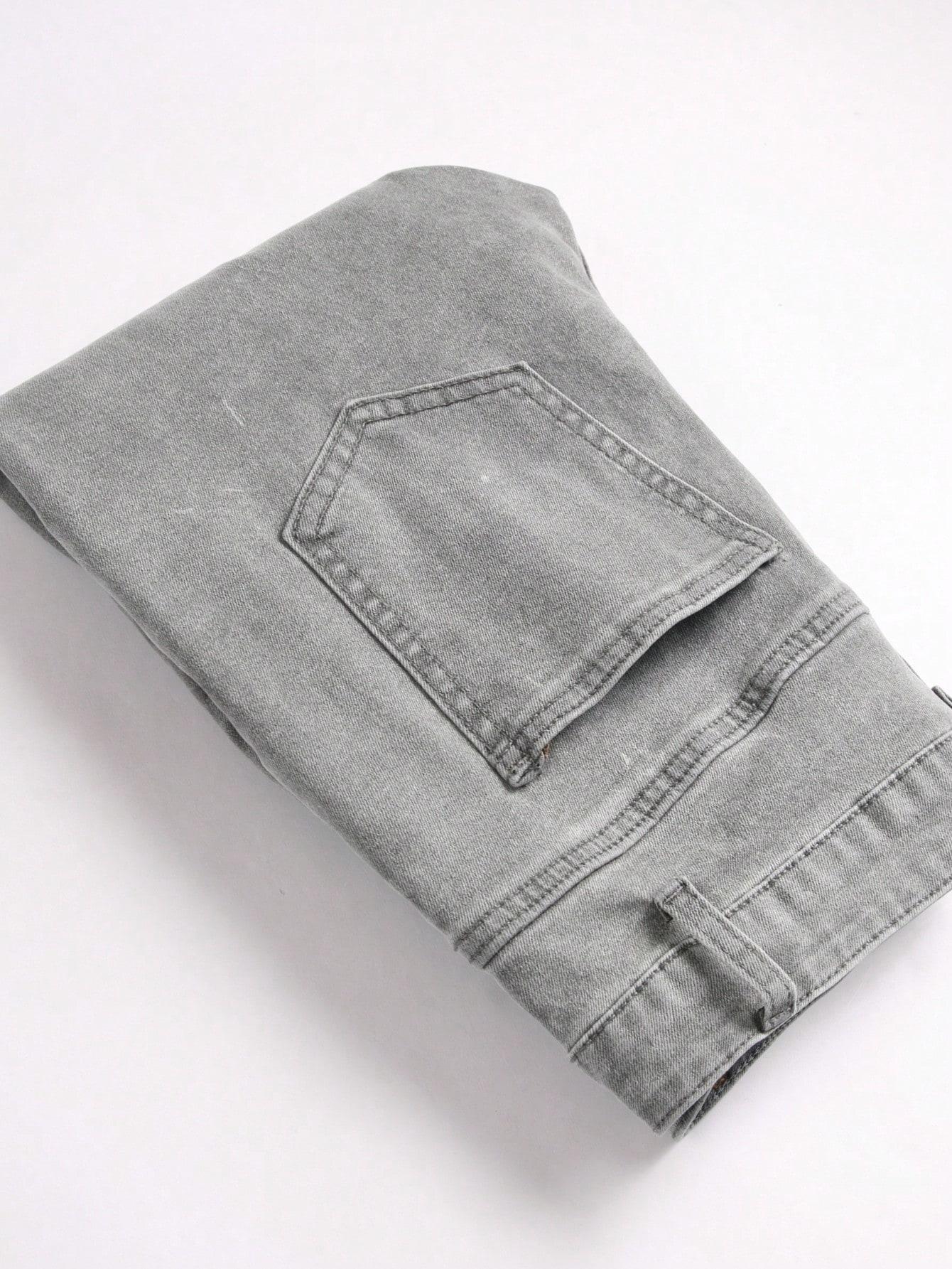 SZARE SPODNIE JEANS