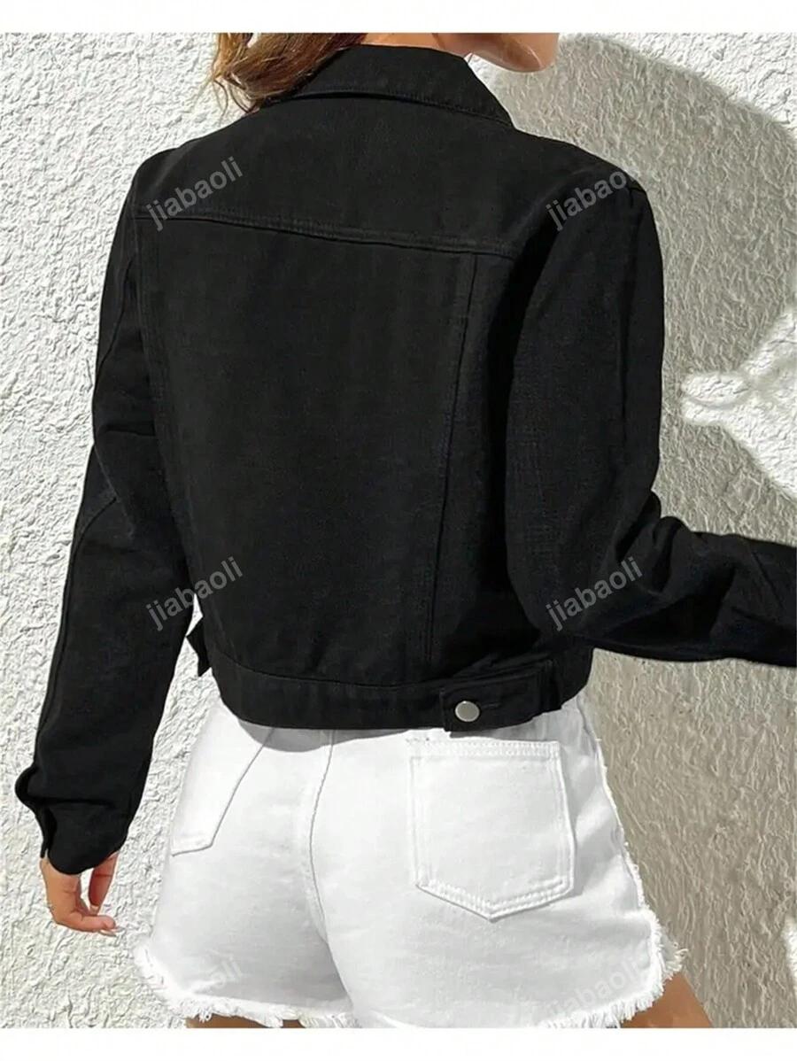 CZARNA KURTKA JEANS