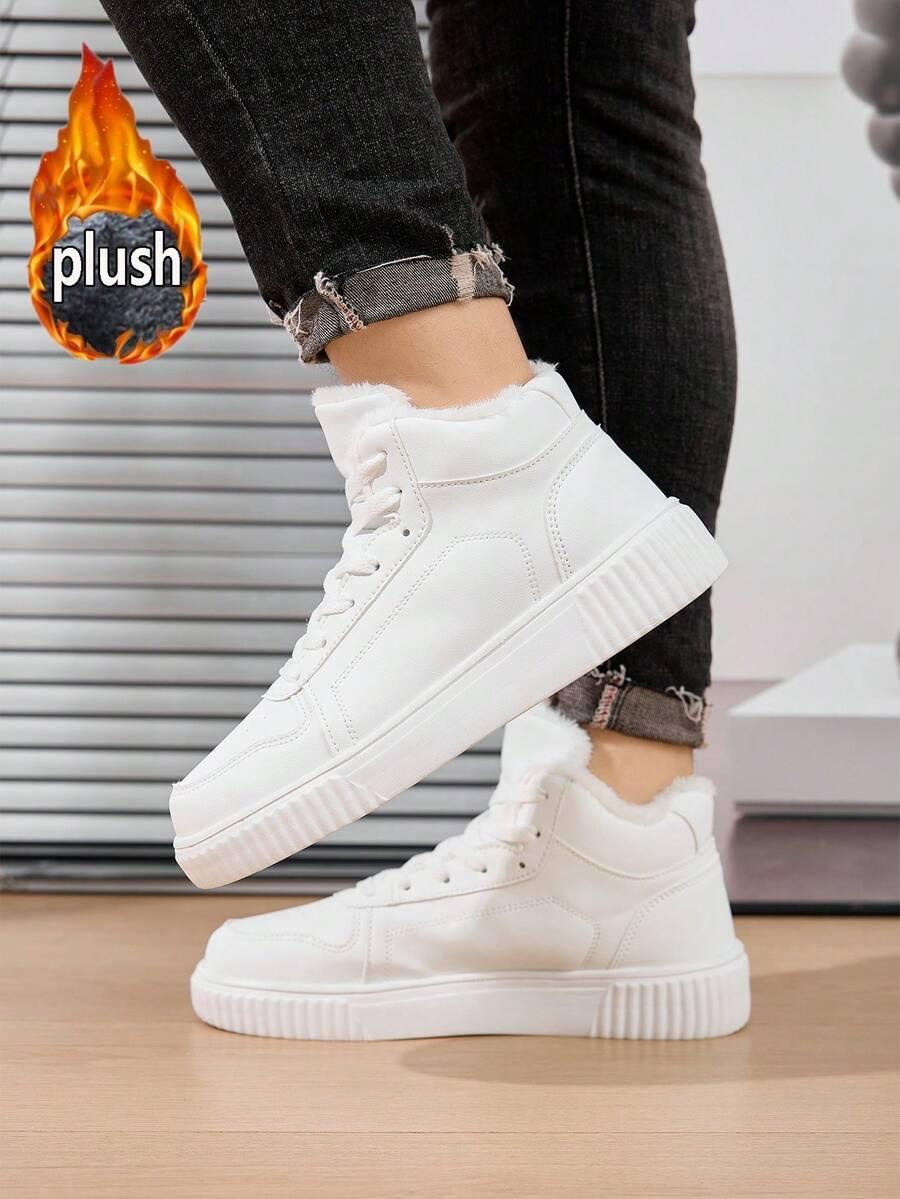 BIAŁE SZNUROWANE BUTY