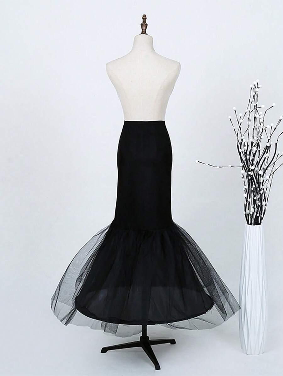 czarna halka maxi 