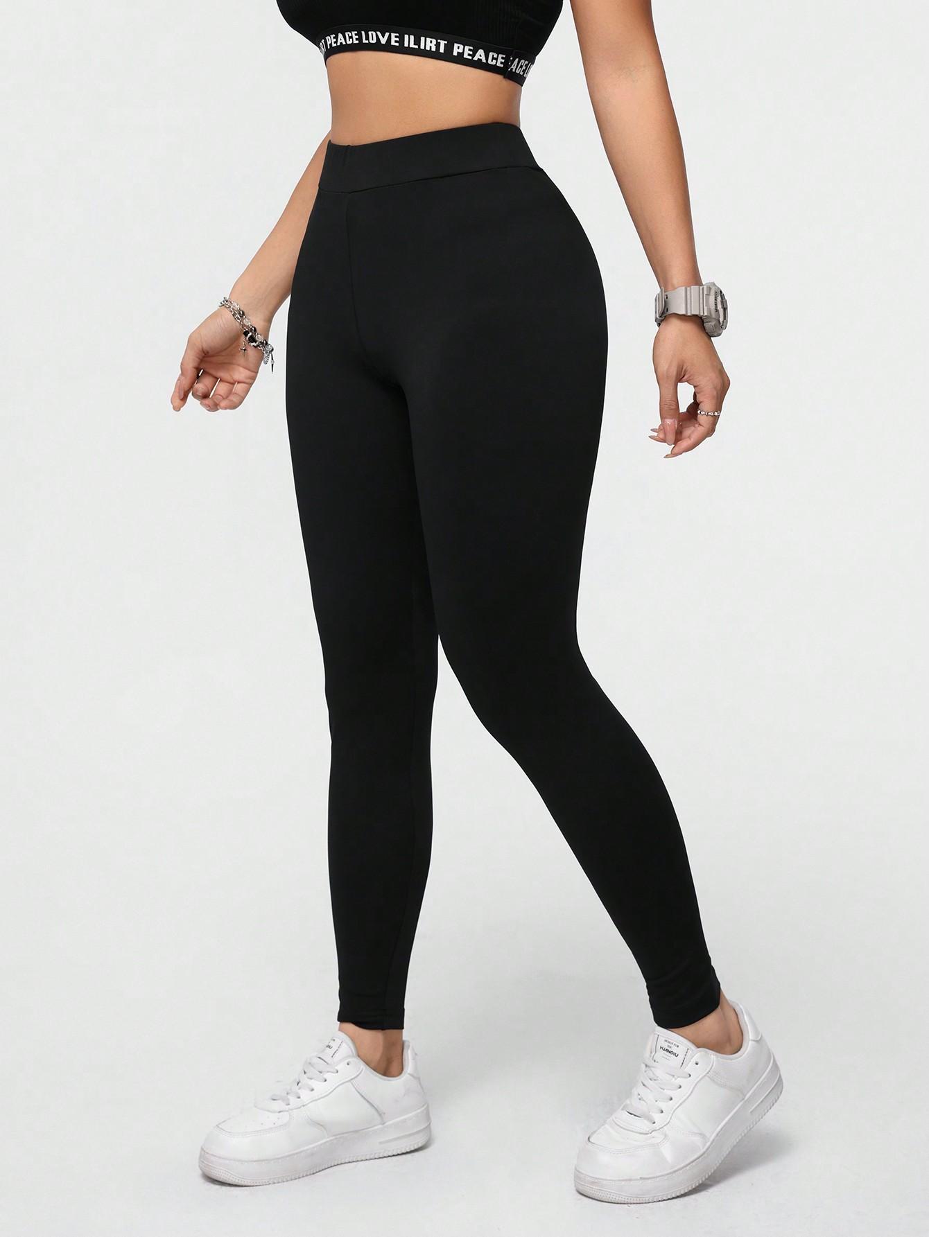 CZARNE KLASYCZNE LEGGINSY