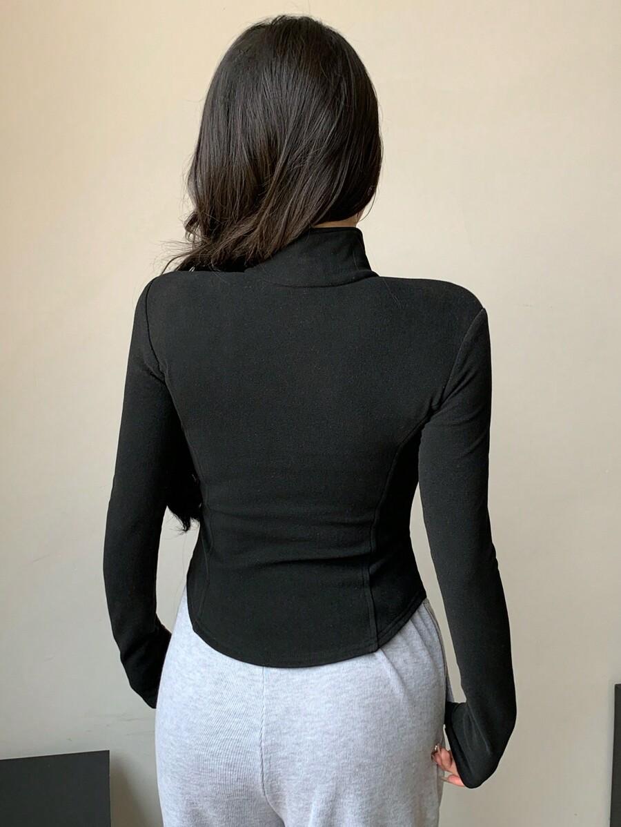 CZARNA ROZPINANA BLUZA