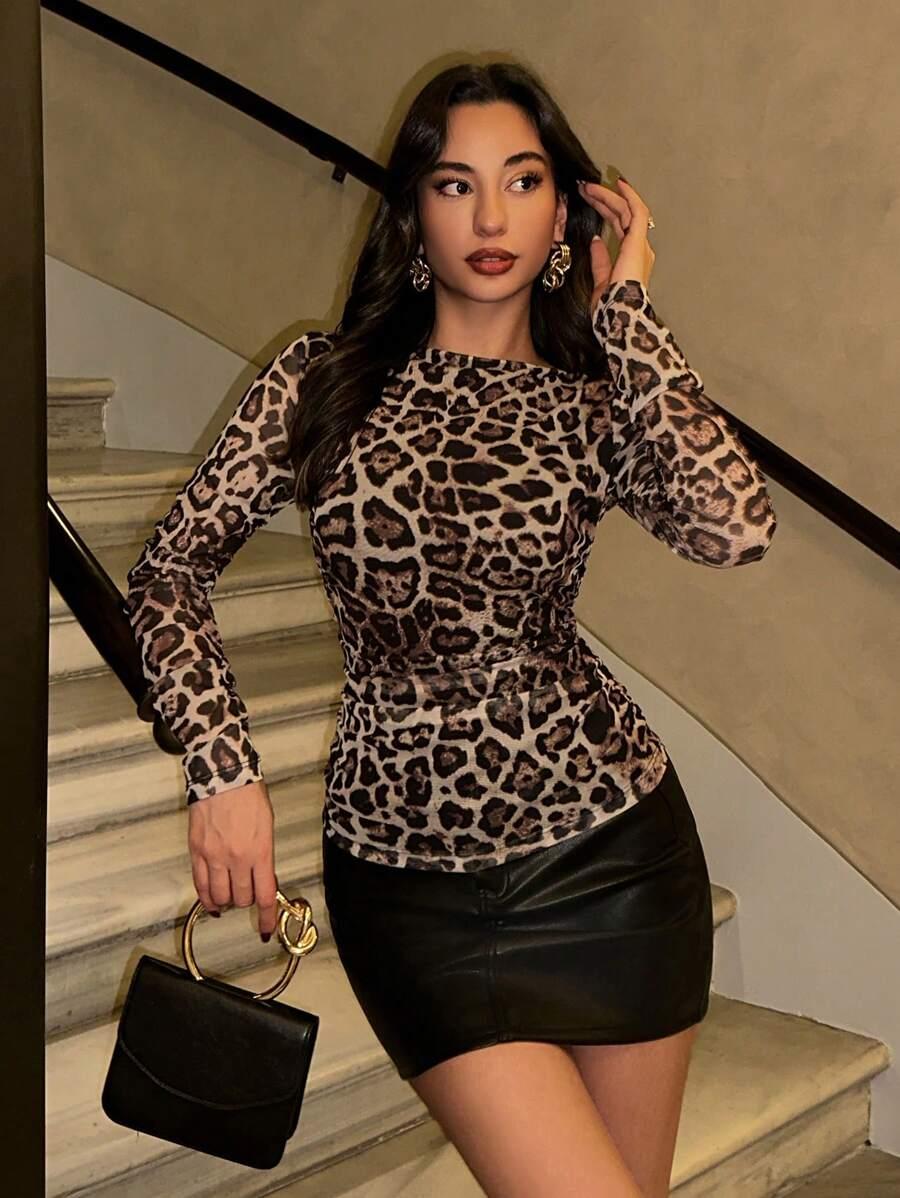BLUZKA DŁUGI RĘKAW ANIMAL PRINT 