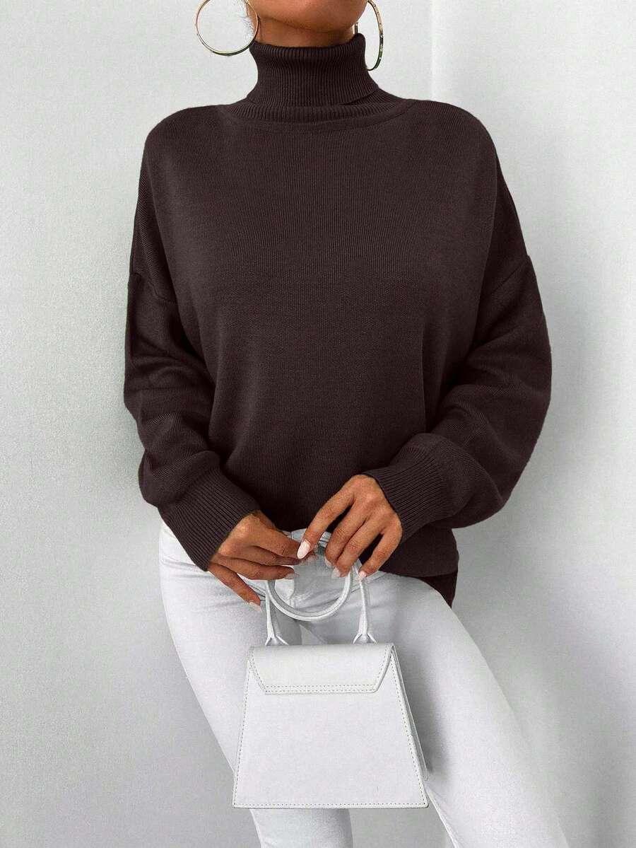 BRĄZOWY SWETER GOLF