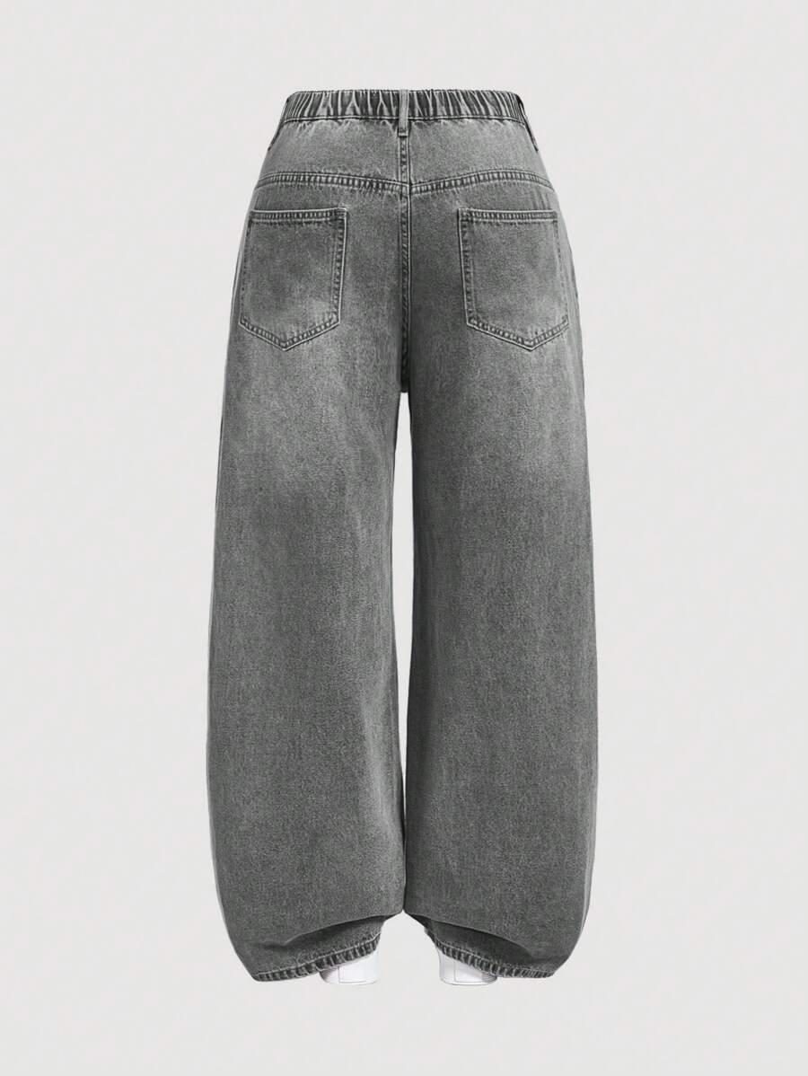 SZARE SPODNIE JEANS