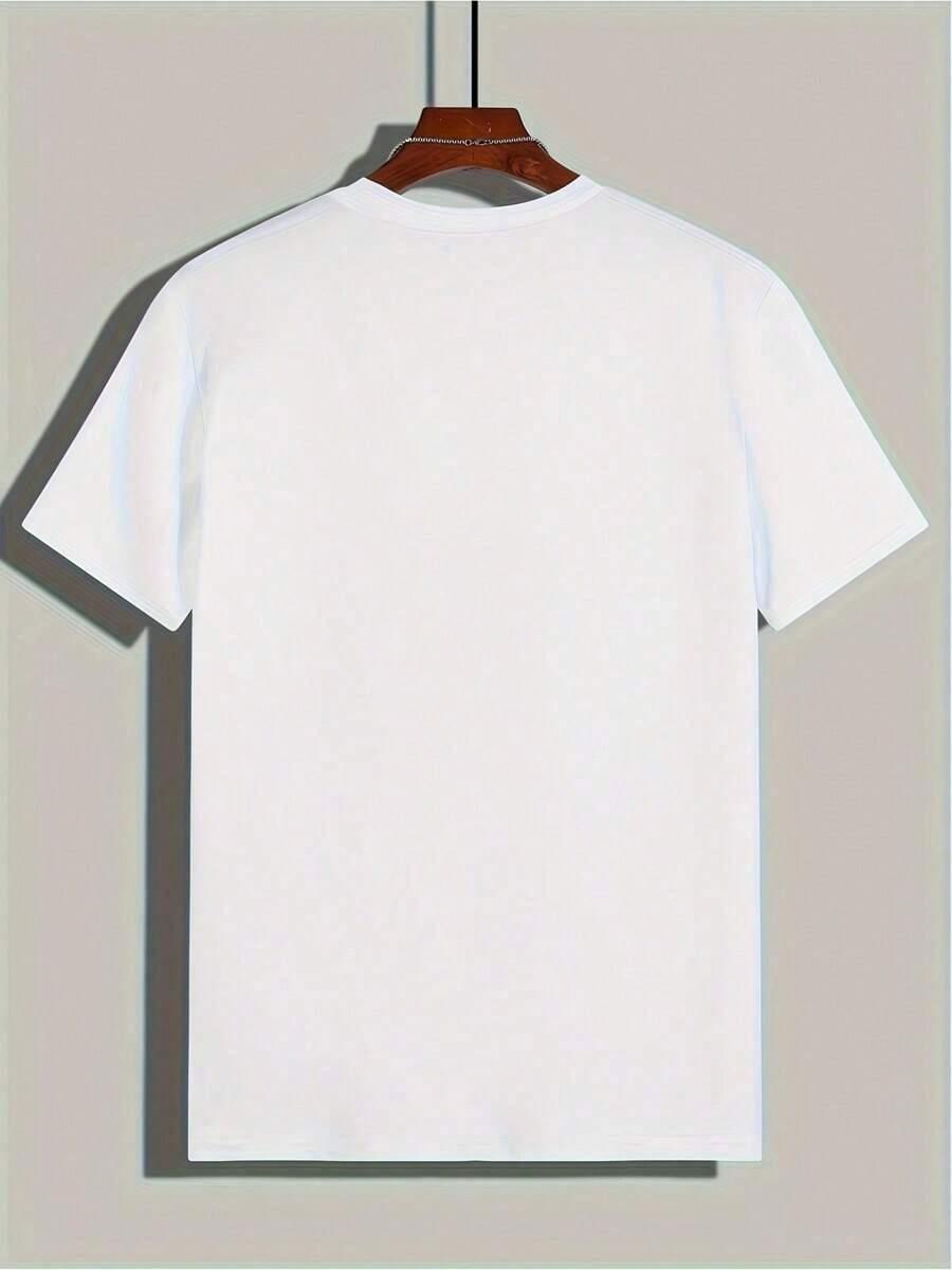 biały t-shirt nadruk