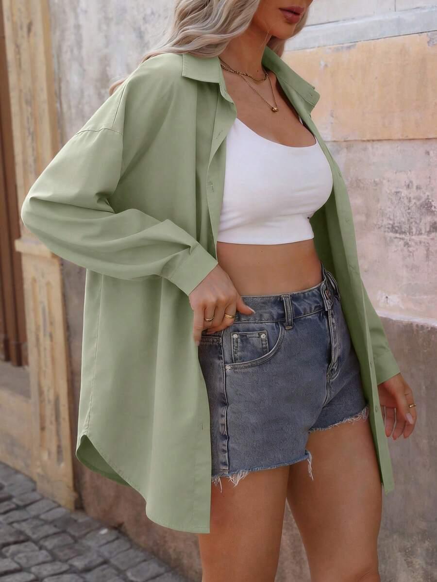 ZIELONA KOSZULA OVERSIZE