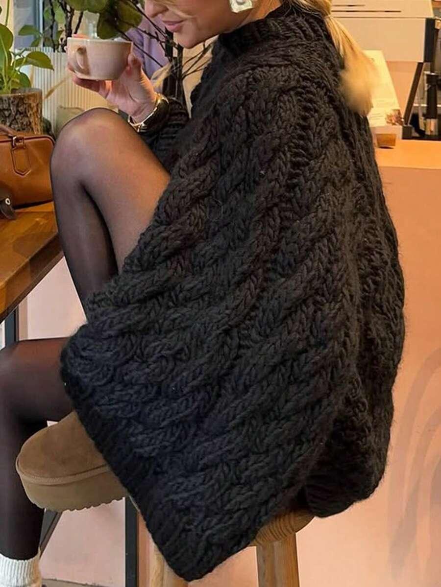 CZARNY SWETER OVERSIZE 