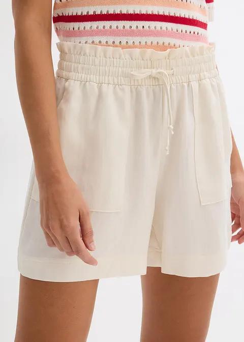 SPODENKI DAMSKIE PLUS SIZE BERMUDY LYOCELL DŁUGOŚĆ DO POŁOWY UDA