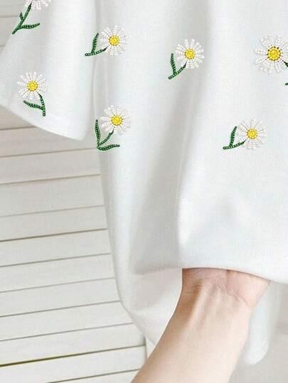 biały t-shirt print