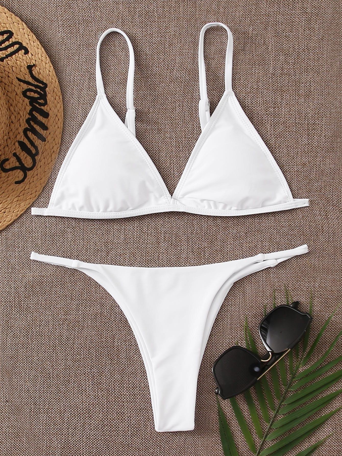 białe bikini komplet