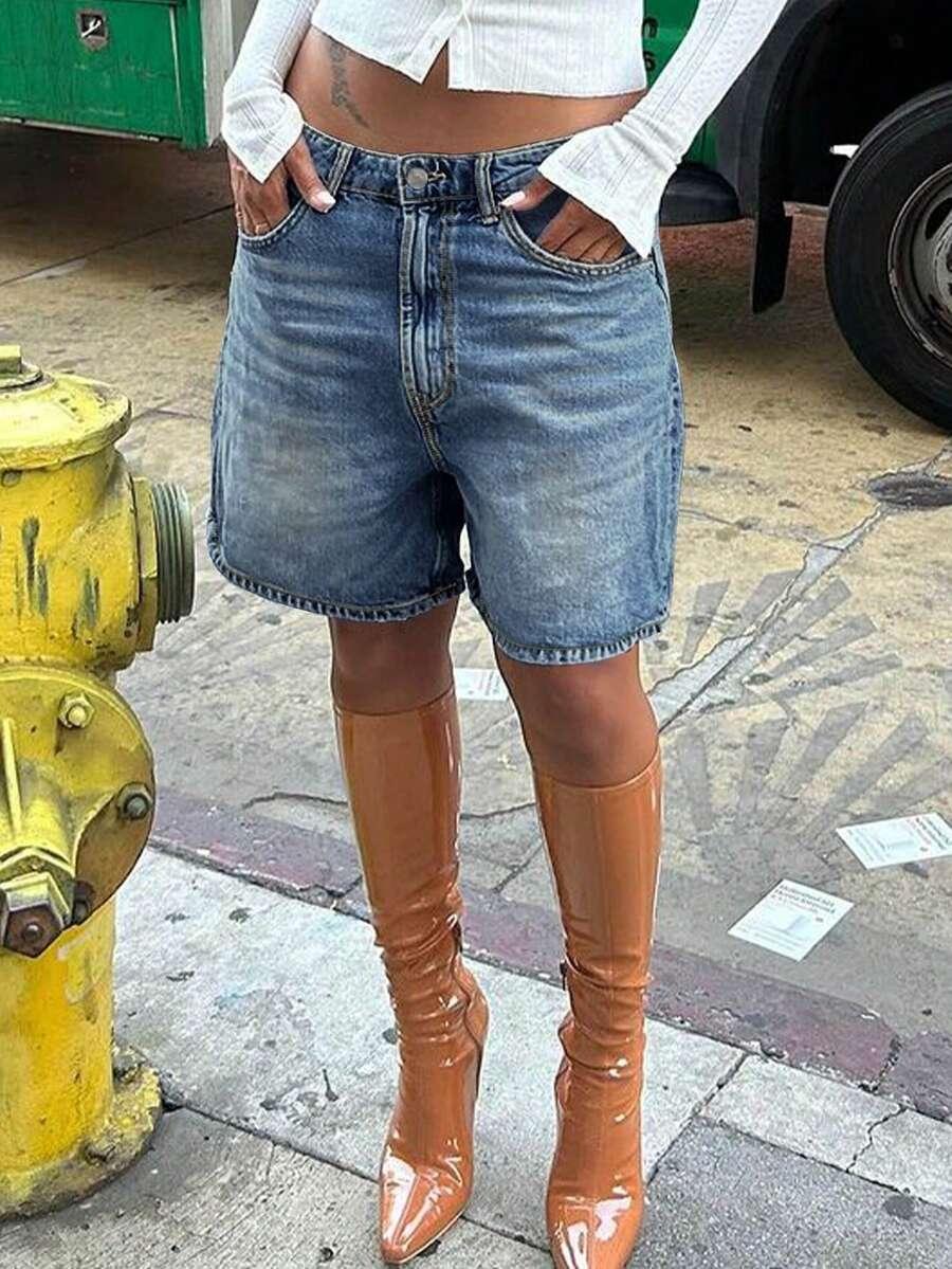 NIEBIESKIE SPODENKI JEANS