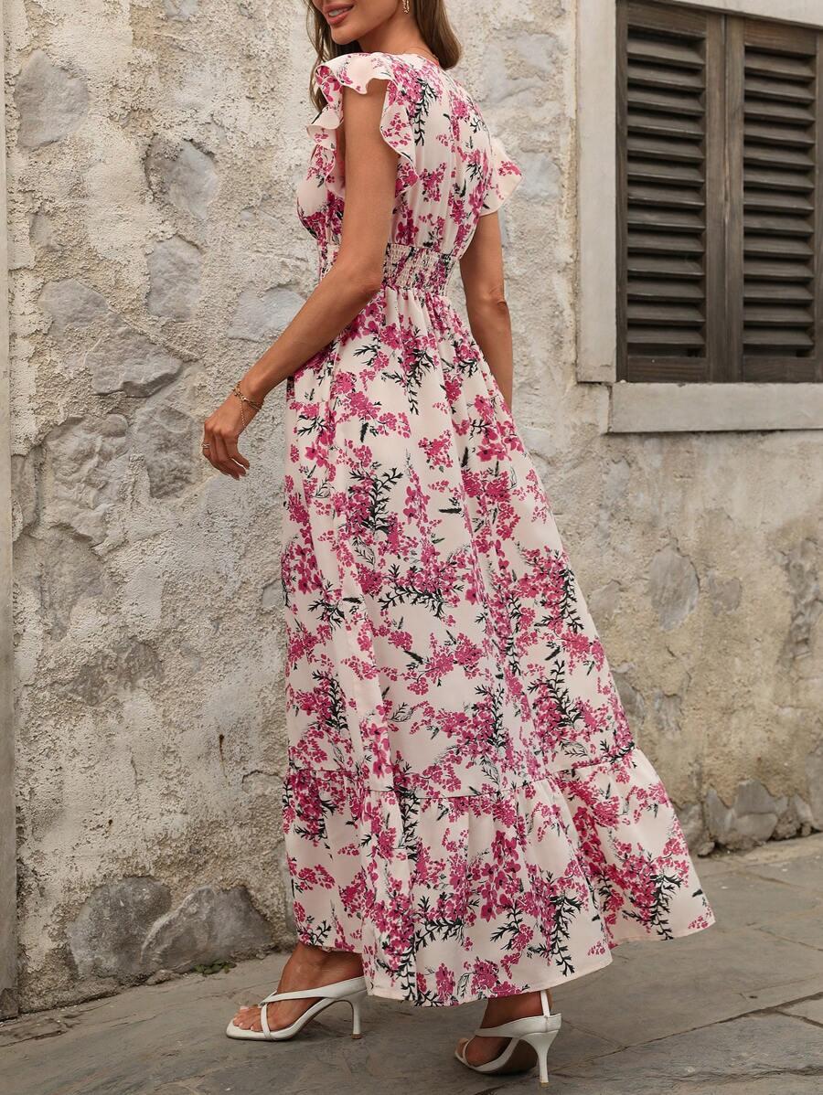 SUKIENKA MAXI W KWIATY