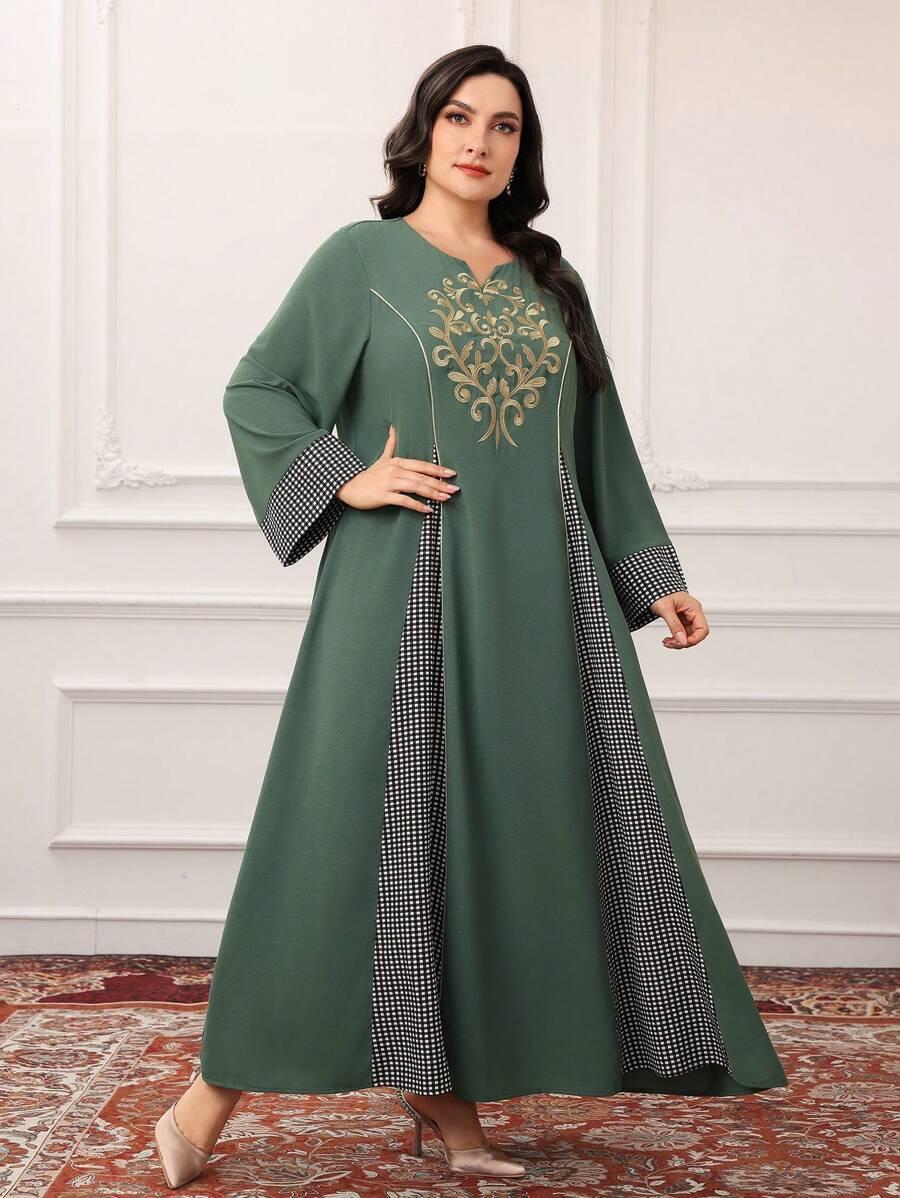 ZIELONA SUKIENKA MAXI PRINT