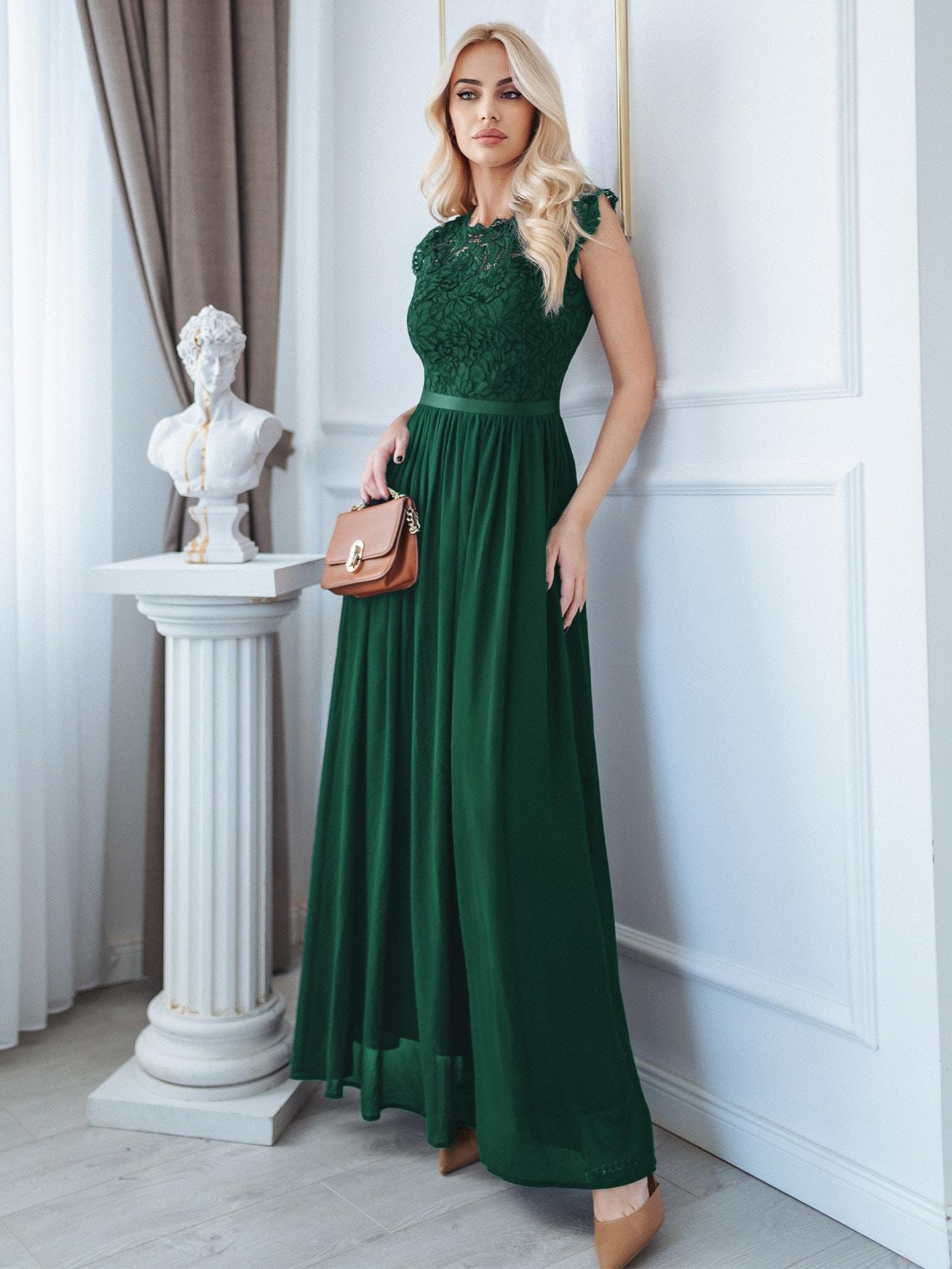 ZIELONA MAXI SUKIENKA