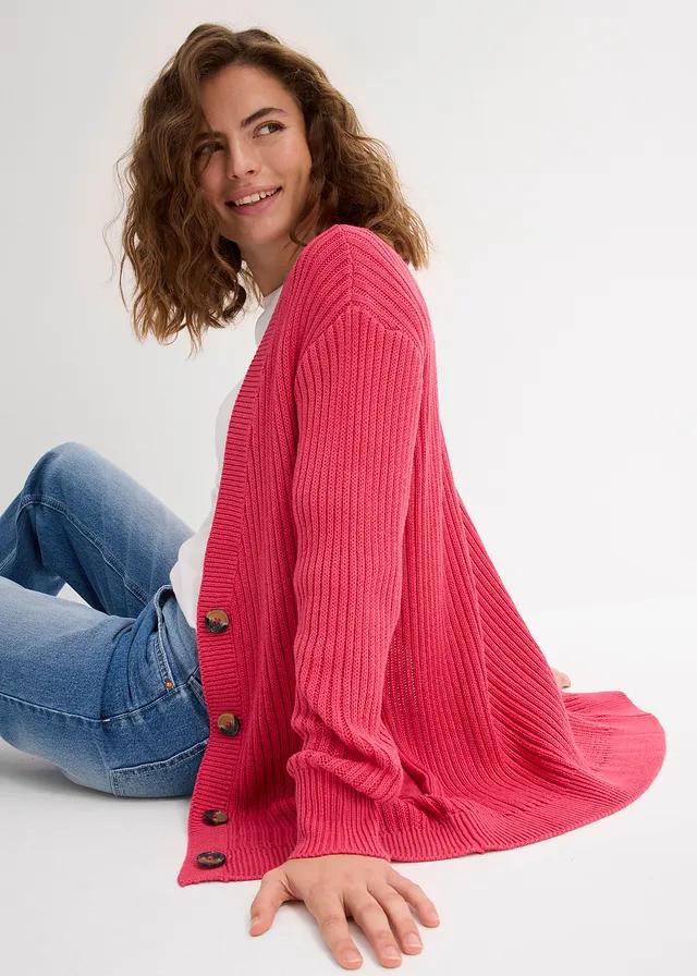 RÓŻOWY SWETER KARDIGAN