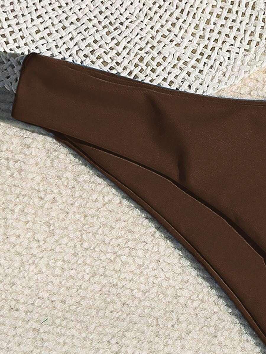 brązowy dół od bikini 