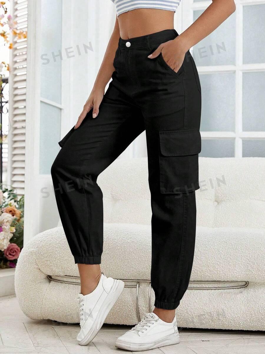 CZARNE SPODNIE JEANS KIESZENIE