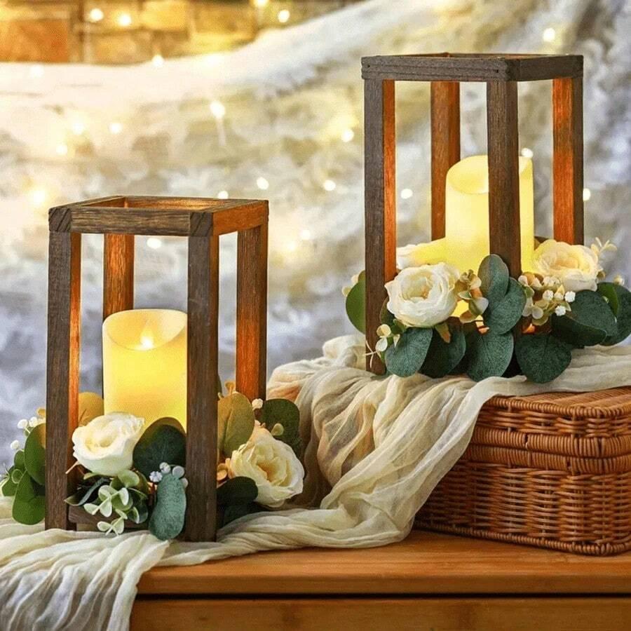 drewniany lampion 3-pack