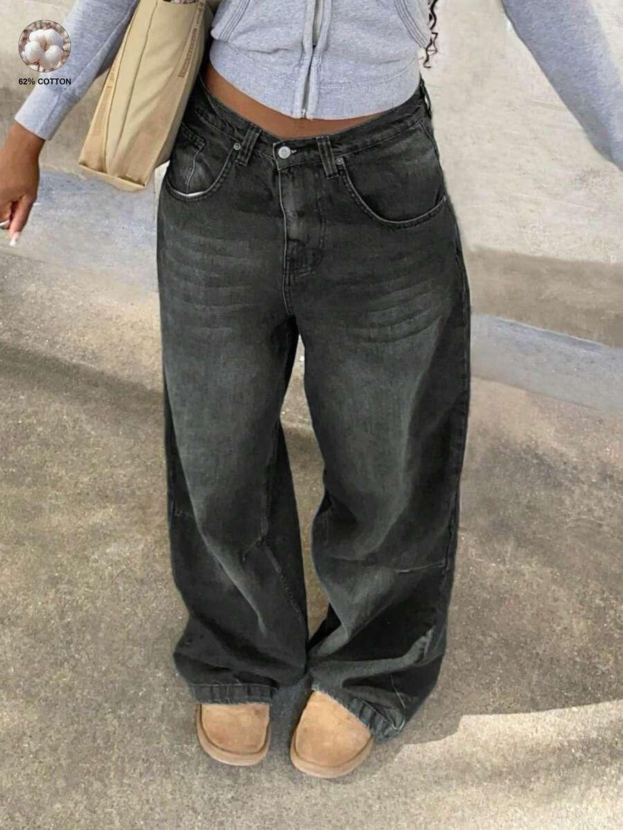 czarne spodnie jeans 