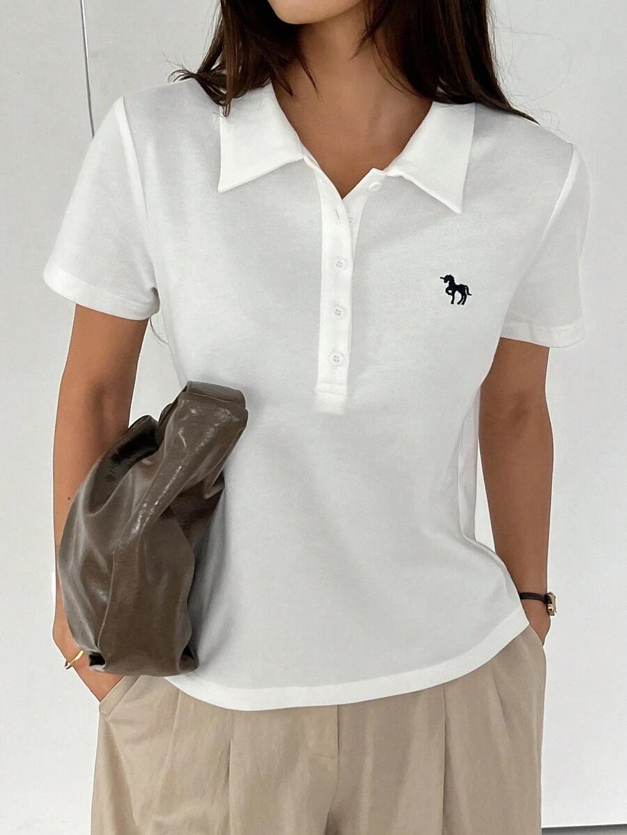 biała koszulka polo