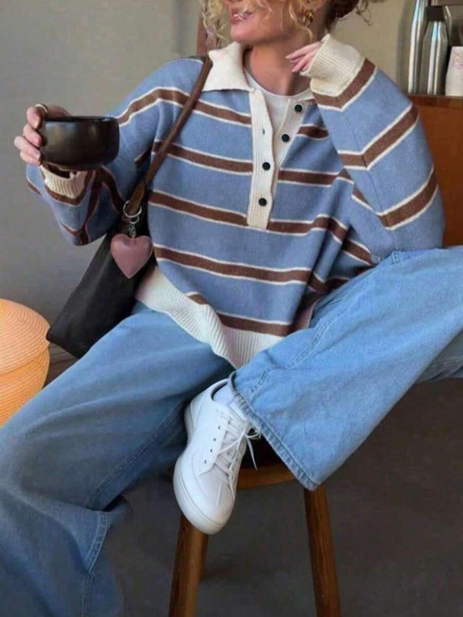 SWETER WZÓR PASKI 