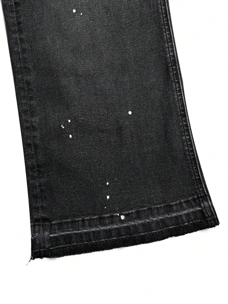 spodnie jeans ripped print